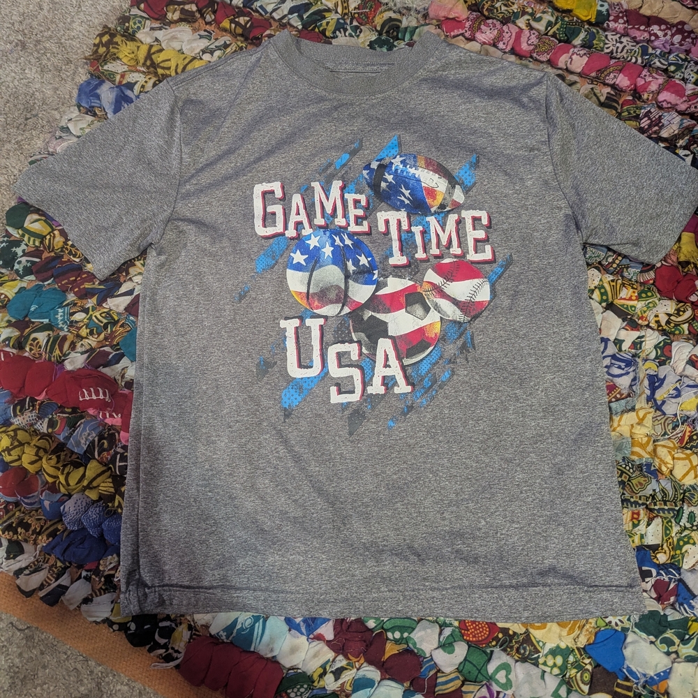 G-Star Gray Game Time USA Kids Tee